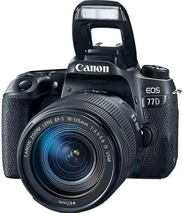Alt view image 2 of 4 - Canon EOS 77D DSLR Camera with 18-135mm Lens Bundle + Bonus 10-18mm Lens (Intl Model)