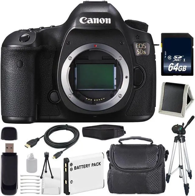 Main image of Canon EOS 5DS DSLR Camera (International Model) 0581C002 + LP-E6 Battery + 64GB SDXC Class 10 Memory Card Bundle
