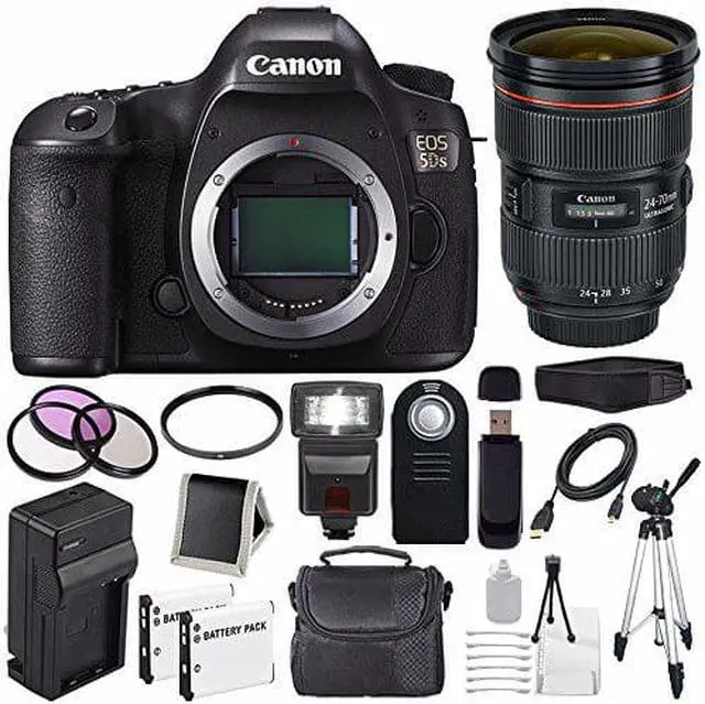 Alt view image 2 of 2 - Canon EOS 5DS DSLR Camera (International Model) 0581C002 + EF 24-70mm f/2.8L II USM Lens + LP-E6 Battery Bundle