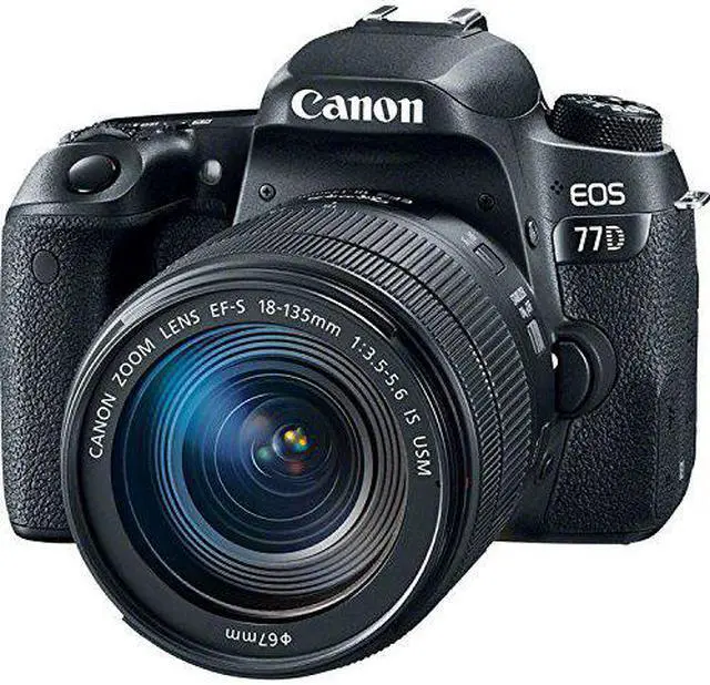 Alt view image 2 of 4 - Canon EOS 77D DSLR Camera with 18-135mm USM Lens Complete Filter Kit w/ Bonus 24-70mm Lens
