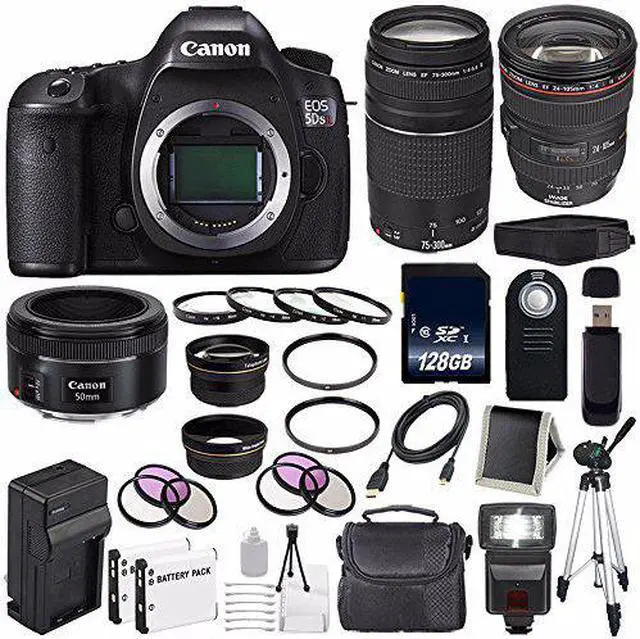 Alt view image 2 of 2 - Canon EOS 5DS R DSLR Camera (International Model) 0582C002 + Canon EF 24-105mm f/4L IS USM Lens + Charger Bundle