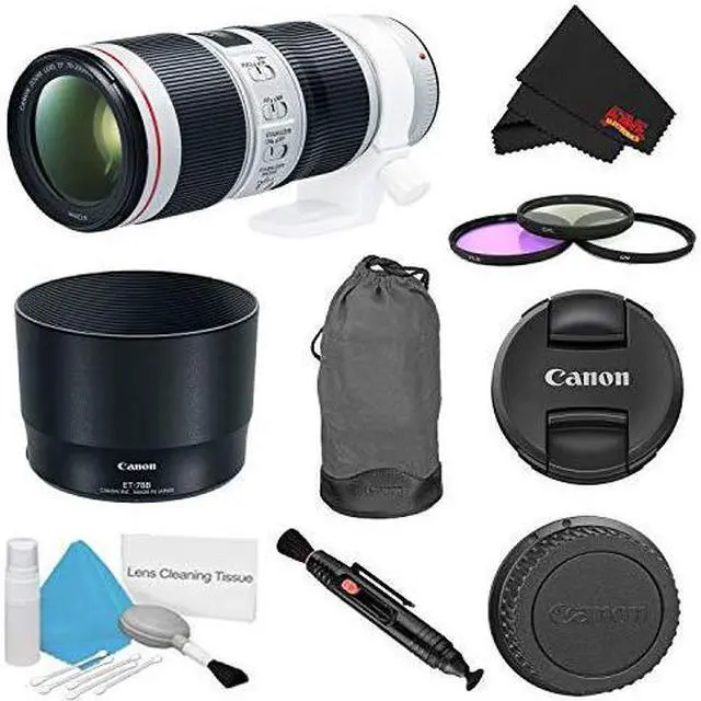 Alt view image 4 of 4 - Canon EF 70-200mm f/4L IS II USM Lens Bundle w/ 3 Piece Filter Kit (Intl Model)
