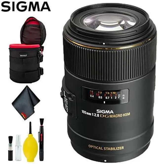 Alt view image 4 of 6 - Sigma 105mm f/2.8 EX DG OS HSM Macro Lens for Nikon AF Cameras (Intl Model) Deluxe Kit
