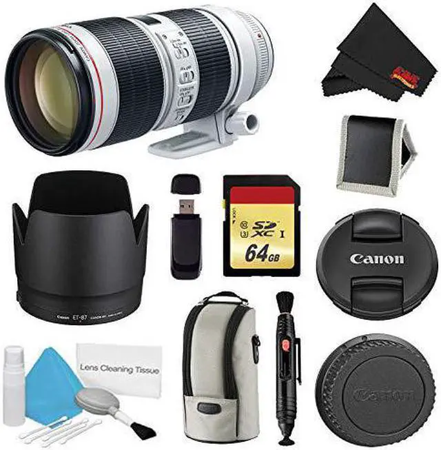 Alt view image 4 of 4 - Canon EF 70-200mm f/2.8L is III USM Lens Bundle w/ 64GB Memory Card + Accessories (International Model)