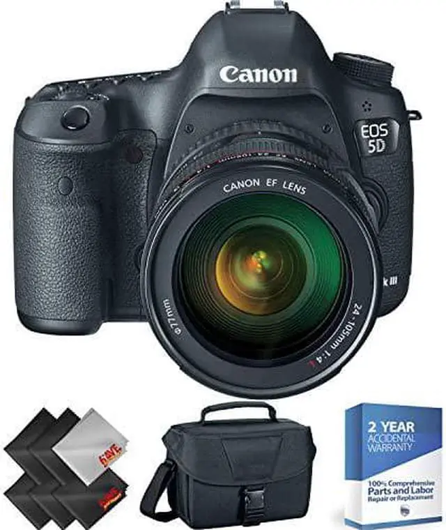 Alt view image 2 of 3 - Canon EOS 5D Mark III DSLR Camera with 24-105mm Lens + 2 Year Accidental Warranty