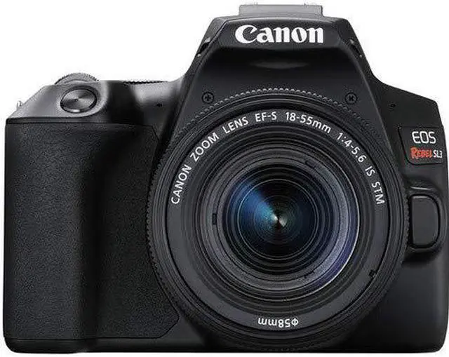 Alt view image 3 of 4 - Canon EOS Rebel SL3 DSLR Camera with 18-55mm Lens (Black) Bundle with 2x32GB Memory Card + Battery for CanonLPE17 + LCD Screen Protectors + Wide Angle Lens + 2x Telephoto Lens and MORE