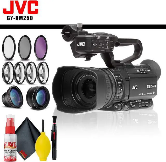 Main image of JVC UHD 4K Streaming Camcorder with Built-in Lower-Thirds Graphics + Filter Kit + Cleaning Kit