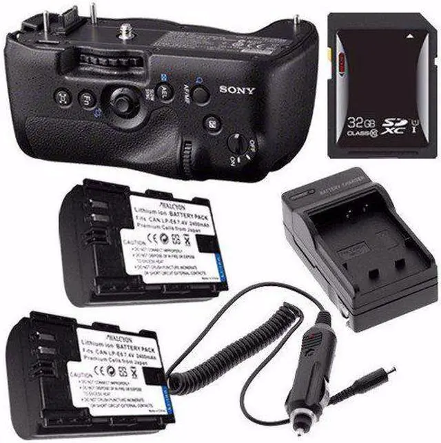 Main image of Sony Vertical Battery Grip for Alpha A99 DSLR Camera + NP-FM500H Battery + External Charger + 32GB SDHC Card Saver Bundle