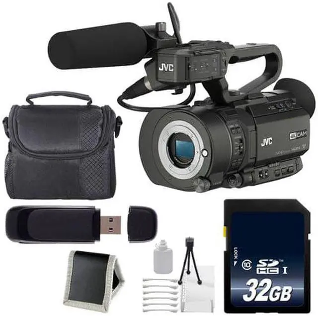 Main image of JVC GY-LS300 4KCAM Handheld S35mm Camcorder (Body Only) + 32GB SDHC Class 10 Memory Card + Carrying Case + SD Card USB Reader + Memory Card Wallet + Deluxe Starter Kit 6AVE Bundle