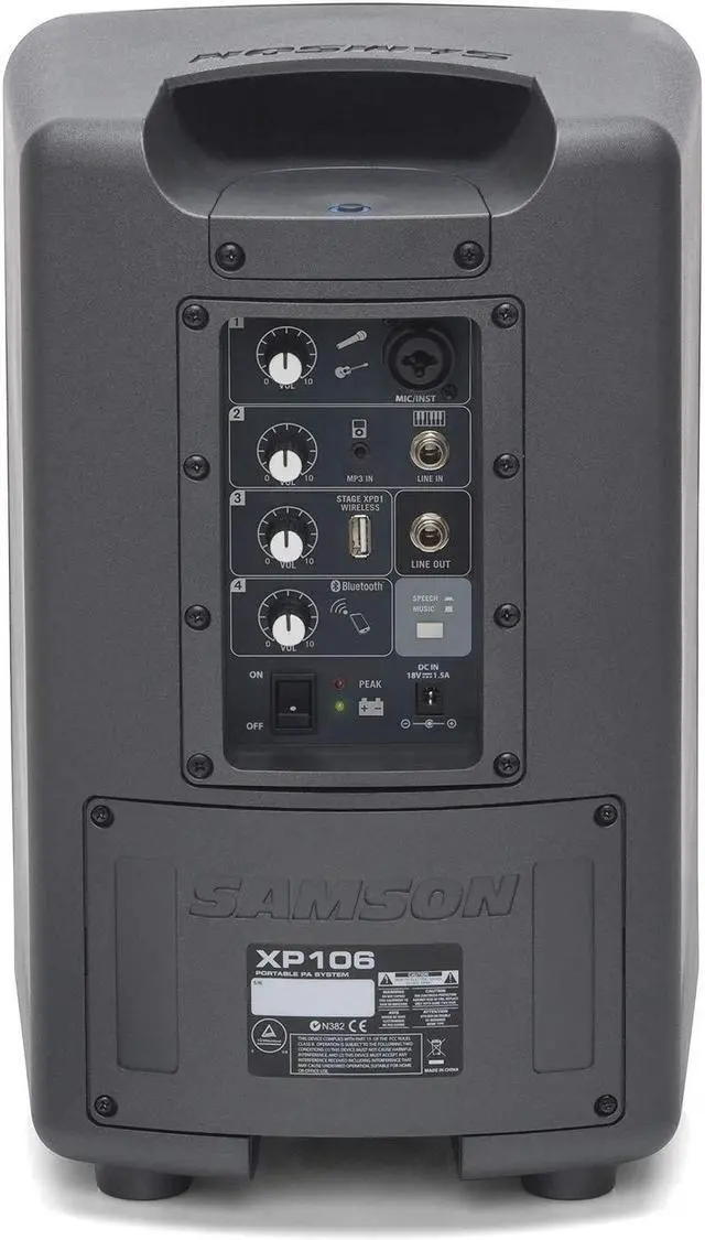 Alt view image 15 of 20 - Samson Expedition XP106w Rechargeable Wireless Portable PA System with Bluetooth