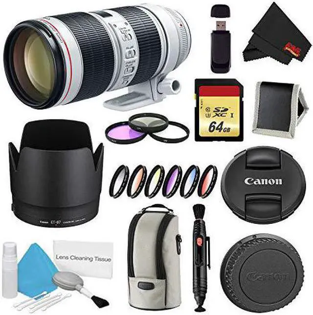 Alt view image 4 of 4 - Canon EF 70-200mm f/2.8L is III USM Lens Bundle w/ 64GB Memory Card + Accessories, 3 Piece Filter Kit, and Color Multicoated 6 Piece Filter Kit (International Model)