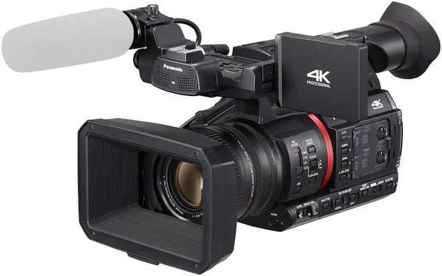 Alt view image 6 of 8 - Panasonic 4K Camcorder W/ Padded Case, 128 GB Memory Card, Heavy Duty Tripod, Wire Straps, LED Light, And More