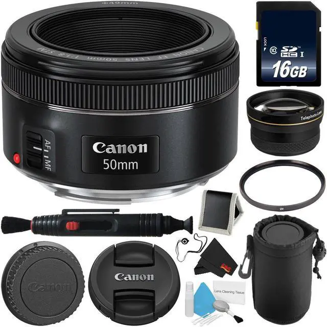 Main image of Canon EF 50mm f/1.8 STM Lens 0570C002 - Advanced Bundle - International Version