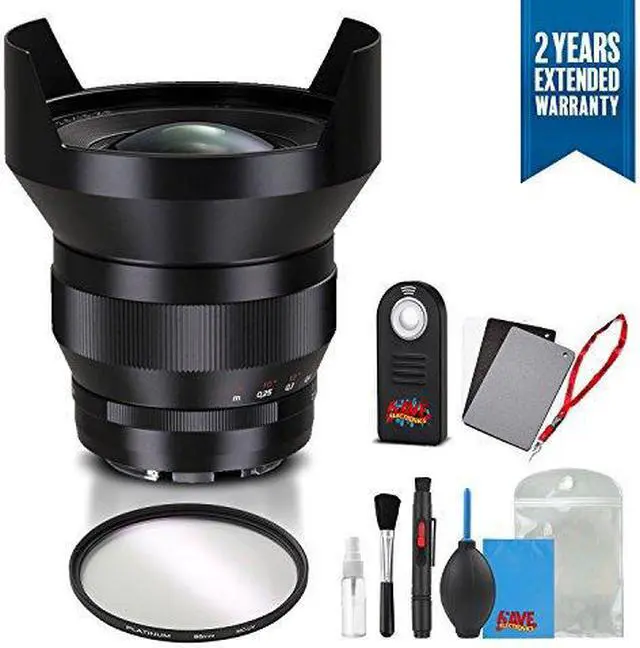 Alt view image 4 of 5 - Zeiss Distagon T* 15mm f/2.8 ZE Lens for Canon - 1964-830 with Cleaning Accessory Kit and 2 Year Extended Warranty