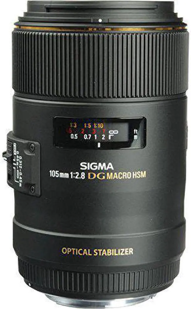 Alt view image 2 of 4 - Sigma 105mm f/2.8 EX DG OS HSM Macro Lens for Canon EOS Cameras (Intl Model) Deluxe Kit