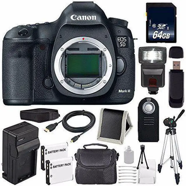 Alt view image 2 of 2 - Canon EOD 5D III Digital Camera International Model + LP-E6 Battery + External Rapid Charger Bundle