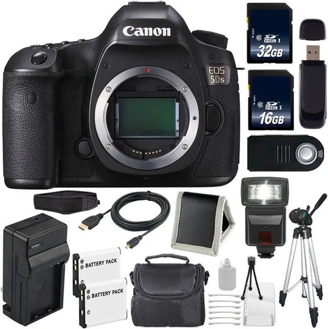 Main image of Canon EOS 5DS DSLR Camera (International Model) (0581C002) + 32GB Card + 16GB Card Bundle