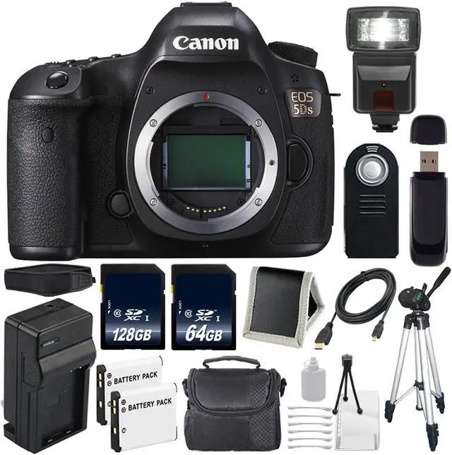 Main image of Canon EOS 5DS DSLR Camera (International Model) 0581C002 + 128GB SDXC Class 10 Memory Card Bundle