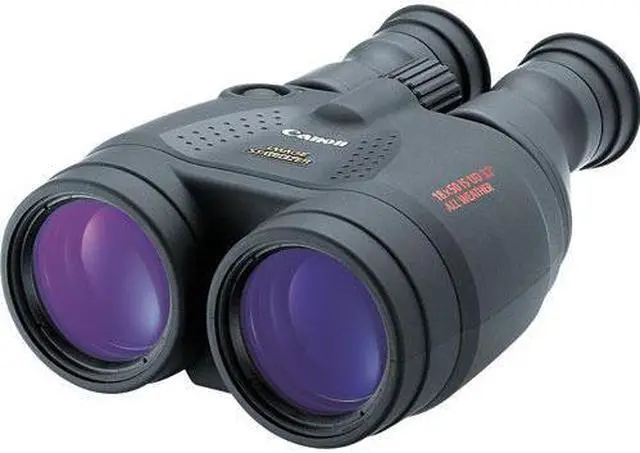 Alt view image 2 of 5 - Canon 18x50 Image Stabilization All-Weather Binoculars - Bundle with Tulip Lens Hoods, Tripod + More