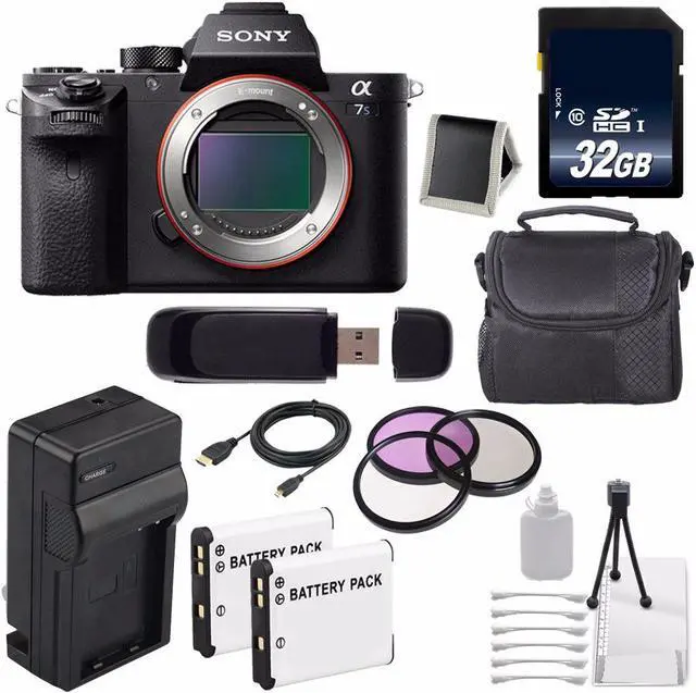Main image of Sony Alpha a7S II a7S Mark II a7SII ILCE7SM2/B Mirrorless Digital Camera (International Model ) + 62mm Filter Kit 6AVE Bundle 3