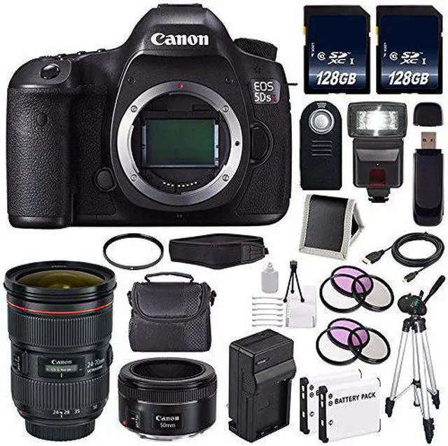 Alt view image 2 of 2 - Canon EOS 5DS R DSLR Camera (International Model) 0582C002 + EF 50mm f/1.8 STM Lens + 128GB SDXC Card Bundle