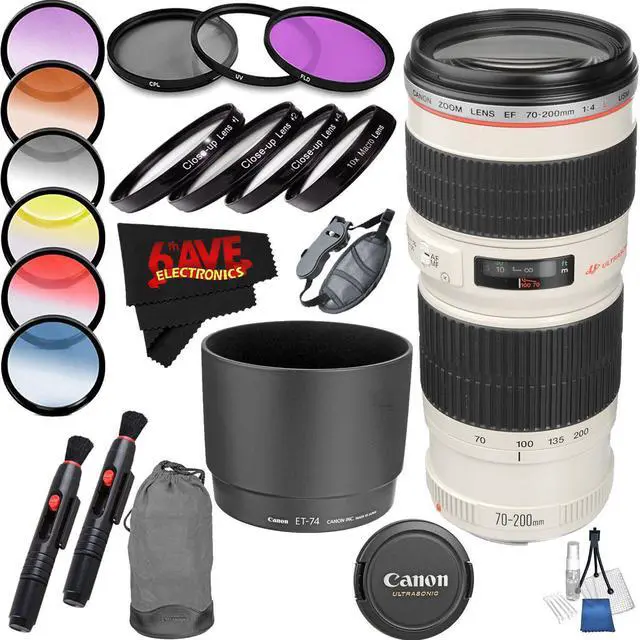 Main image of Canon EF 70-200mm f/4L USM Lens International Version Professional Accessory Combo