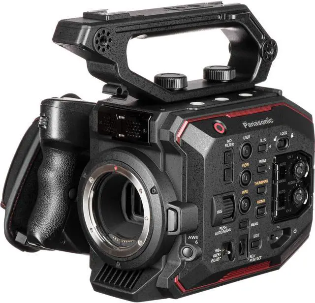 Alt view image 3 of 4 - Panasonic AU-EVA1 Compact 5.7K Super 35mm Handheld Cinema Camera Body - Bundle with 256GB Memory Card + USB Card Reader + Carrying Case - Intl Model