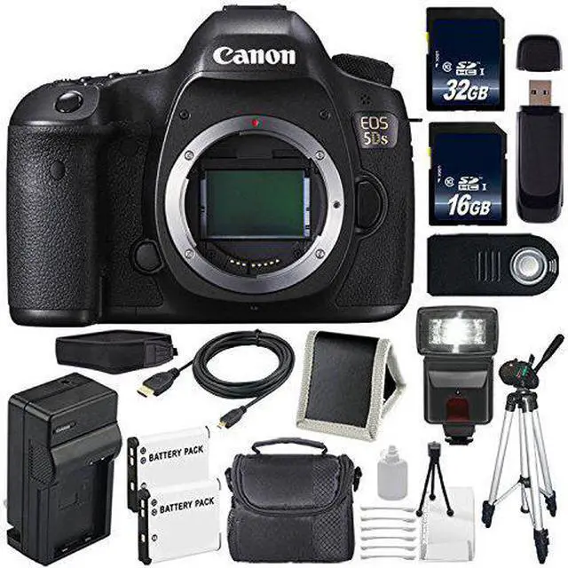 Alt view image 2 of 2 - Canon EOS 5DS DSLR Camera (International Model) (0581C002) + LP-E6 Battery + 32GB Card + 16GB Card Bundle