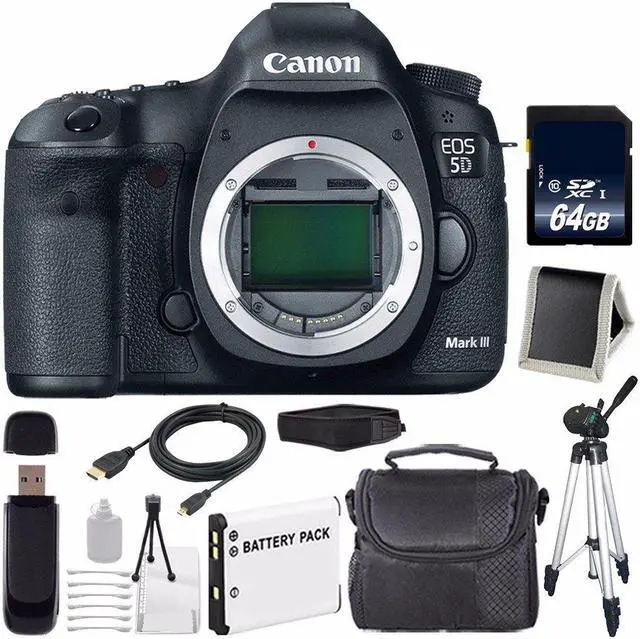 Main image of Canon EOD 5D III Digital Camera International Model + LP-E6 Battery + 64GB Class 10 Card Bundle