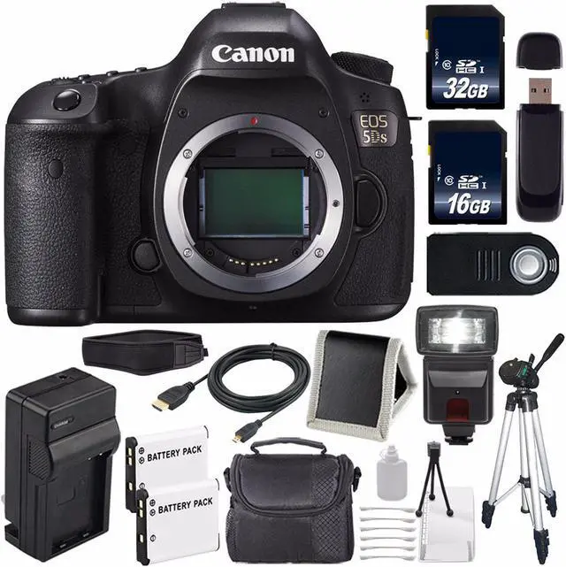 Main image of Canon EOS 5DS DSLR Camera (International Model) 0581C002 + LP-E6 Battery + 32GB Card + 16GB Card Bundle