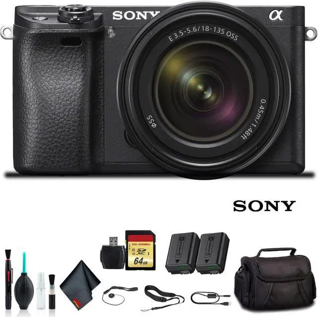 Main image of Sony Alpha a6500 Mirrorless Camera with 16-50mm Lens ILCE6500KIT With Soft Bag, Additional Battery, 64GB Memory Card, Card Reader , Plus Essential Accessories
