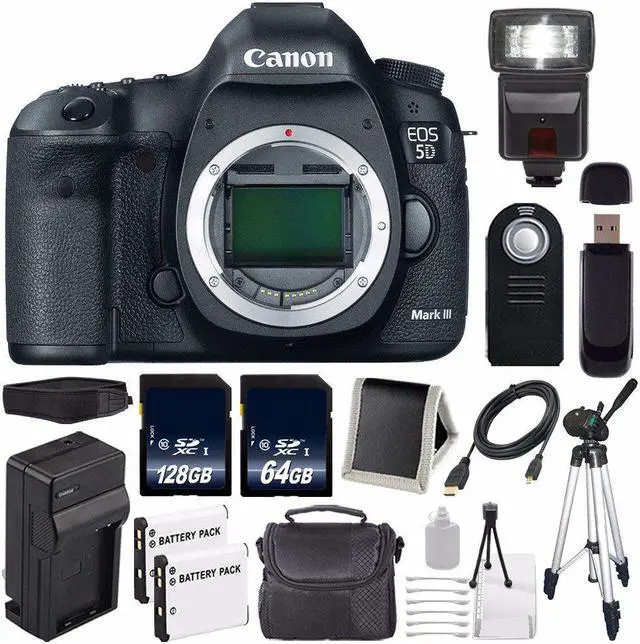 Main image of Canon EOD 5D III Digital Camera International Model + LP-E6 Battery + 128GB SDXC Class 10 Memory Card + 64GB SDXC Memory Card Bundle