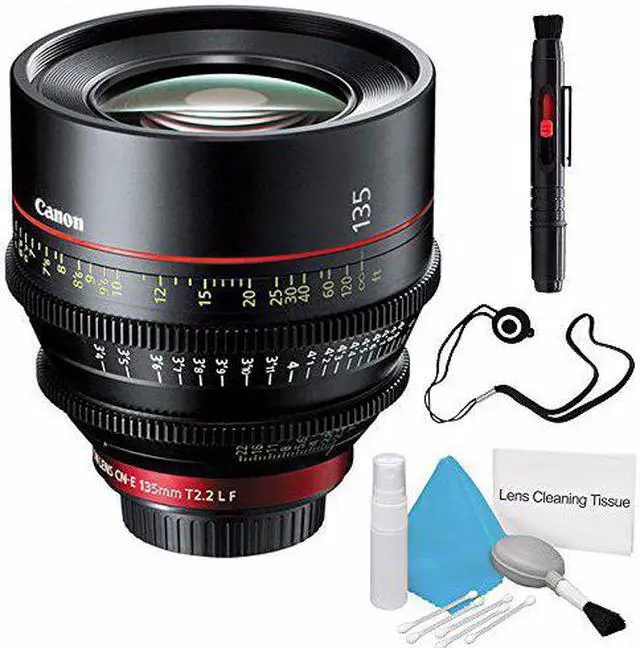 Alt view image 2 of 2 - Canon CN-E 135mm T2.2 L F Cinema Prime Lens (EF Mount) (International Model ) + Deluxe Cleaning Kit + Lens Cap Keeper 6AVE Bundle 4
