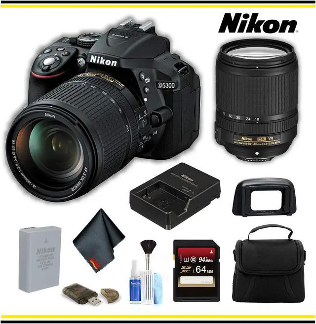 Main image of Nikon D5300 DSLR Camera with 18-140mm Lens Starter Bundle - (Intl Model)