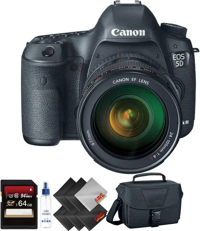 Main image of Canon EOS 5D Mark III DSLR Camera with 24-105mm Lens   + 64GB Memory Card  + 1 Year Warranty
