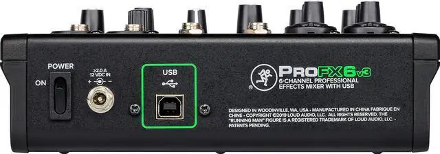 Alt view image 15 of 20 - Mackie ProFX Series, 6 Mixer - Unpowered, 6-Channel w/USB (ProFX6v3)