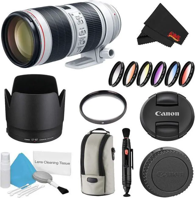 Main image of Canon EF 70-200mm f/2.8L is III USM Lens Bundle w/UV Filter and Color Multicoated 6 Piece Filter Kit (International Model)