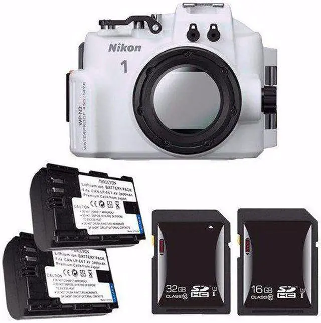 Main image of Nikon WP-N3 Waterproof Housing for Nikon 1 J4 or S2 Camera and NIKKOR 11-27.5mm or 10-30mm Lens + EN-EL22 Battery + 16GB SDHC Card + 32GB SDHC Card Saver Bundle