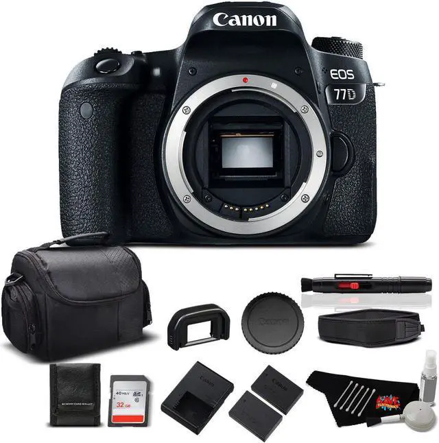 Main image of Canon EOS 77D DSLR Camera (Body Only) 24.2 MP CMOS - Standard Bundle - (Intl Model)