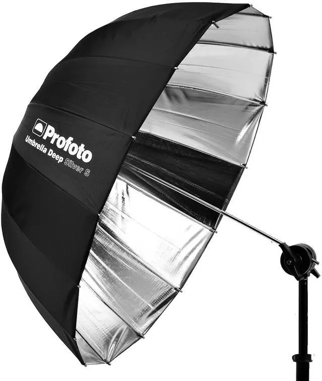 Alt view image 12 of 15 - Profoto Deep and Parabolic 33" Umbrella, Small, Silver