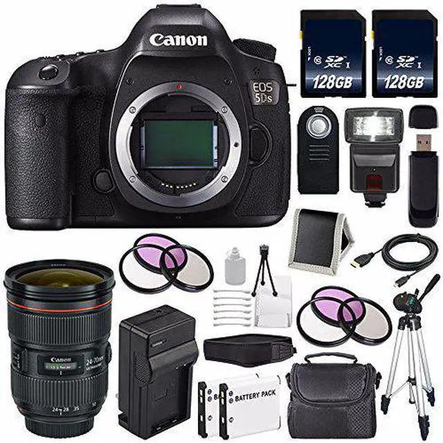 Alt view image 2 of 2 - Canon EOS 5DS DSLR Camera (International Model) 0581C002 + Canon EF 24-70mm f/2.8L II USM Lens Bundle