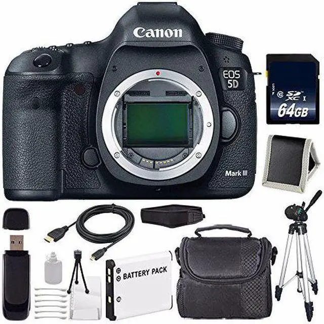 Alt view image 2 of 2 - Canon EOD 5D III Digital Camera International Model + LP-E6 Battery + 64GB Class 10 Card Bundle