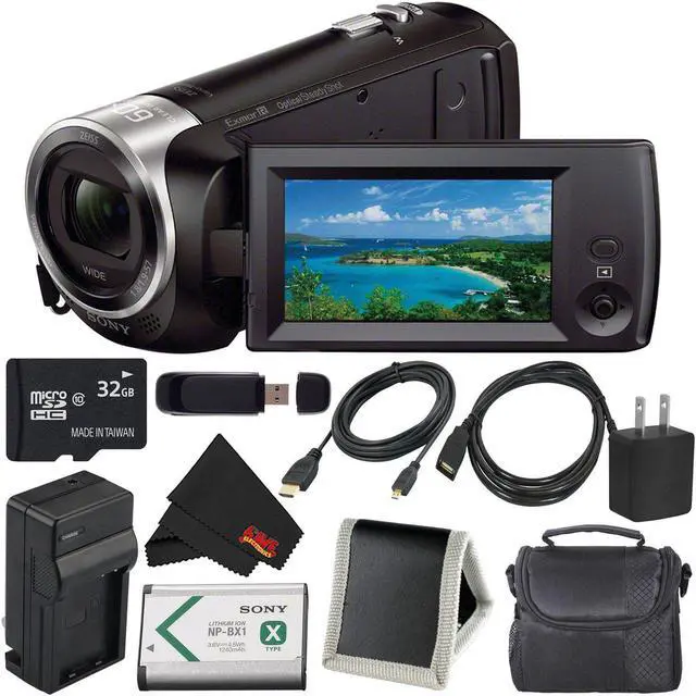 Sony HDR-CX405 HD Handycam HDRCX405/B + External Rapid Charger +