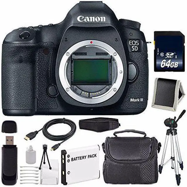 Alt view image 2 of 2 - Canon EOD 5D III Digital Camera International Model + LP-E6 Battery + 64GB SDXC Class 10 Card Bundle
