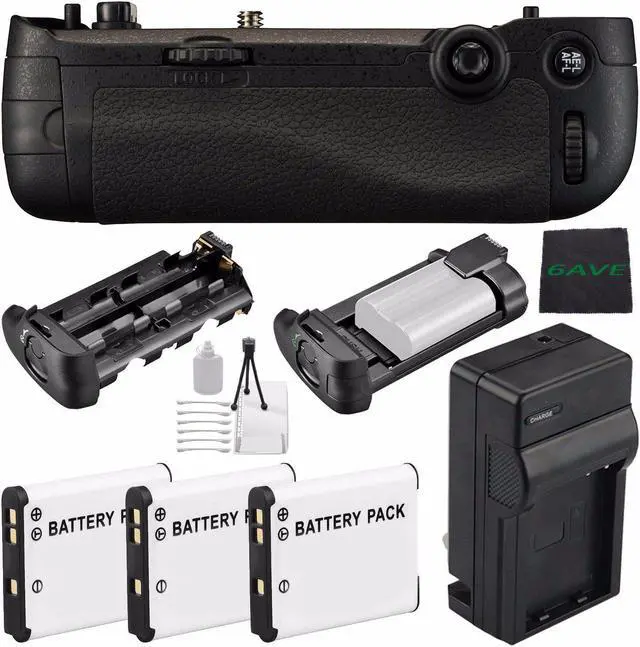Alt view image 2 of 3 - Nikon MB-D16 Multi Battery Power Pack For D750 + EN-EL15 Replacement Li-on Battery + External Rapid Charger + MicroFiber Cloth + Deluxe Cleaning Kit Bundle
