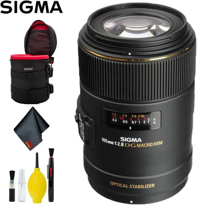 Main image of Sigma 105mm f/2.8 EX DG OS HSM Macro Lens for Nikon AF Cameras (Intl Model) Deluxe Kit