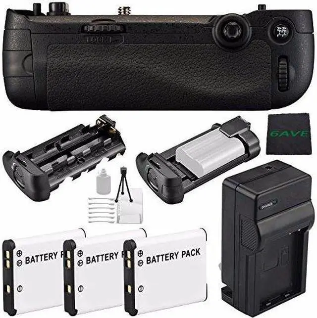 Main image of Nikon MB-D16 Multi Battery Power Pack For D750 + EN-EL15 Replacement Li-on Battery + External Rapid Charger + MicroFiber Cloth + Deluxe Cleaning Kit Bundle