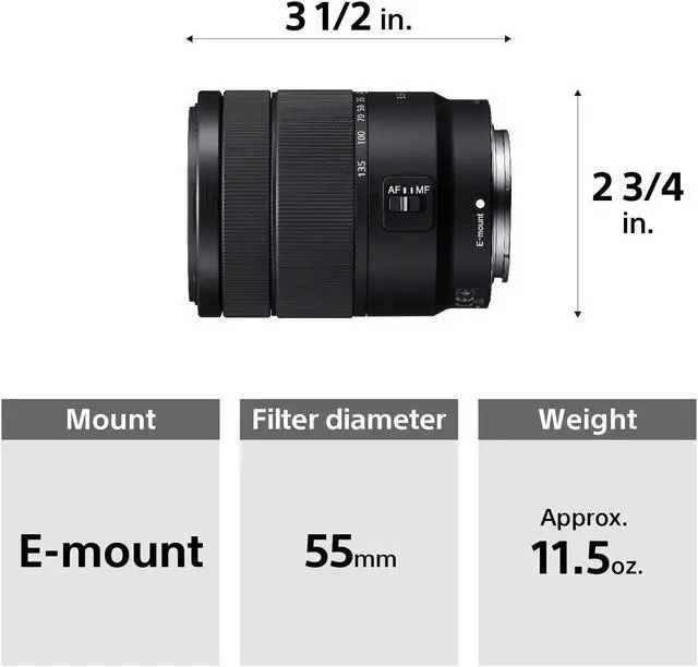 Alt view image 4 of 4 - Sony E 18-135mm f/3.5-5.6 OSS Lens