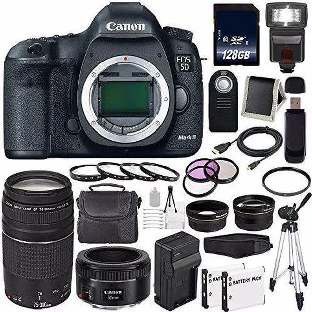 Alt view image 2 of 2 - Canon EOD 5D III Digital Camera International Model + Canon EF 75-300 III Bundle
