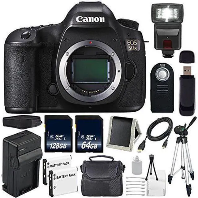 Alt view image 2 of 2 - Canon EOS 5DS DSLR Camera (International Model) 0581C002 + 128GB SDXC Class 10 Memory Card Bundle